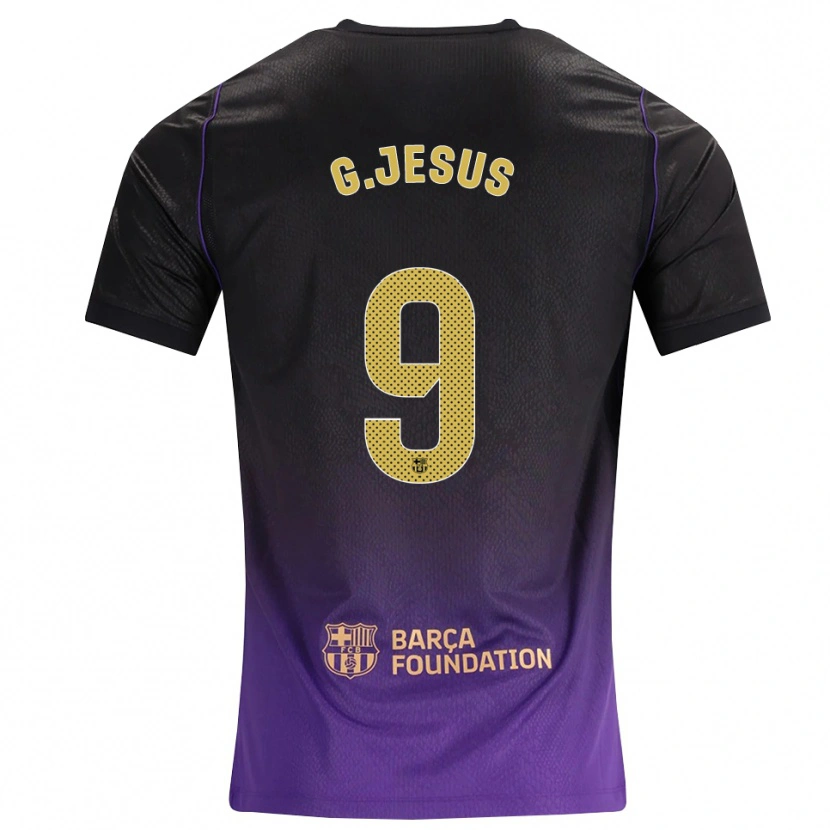Danxen Homem Camisola Gabriel Jesus #9 Roxo Amarelo Preto Alternativa 2026/27 Camisa