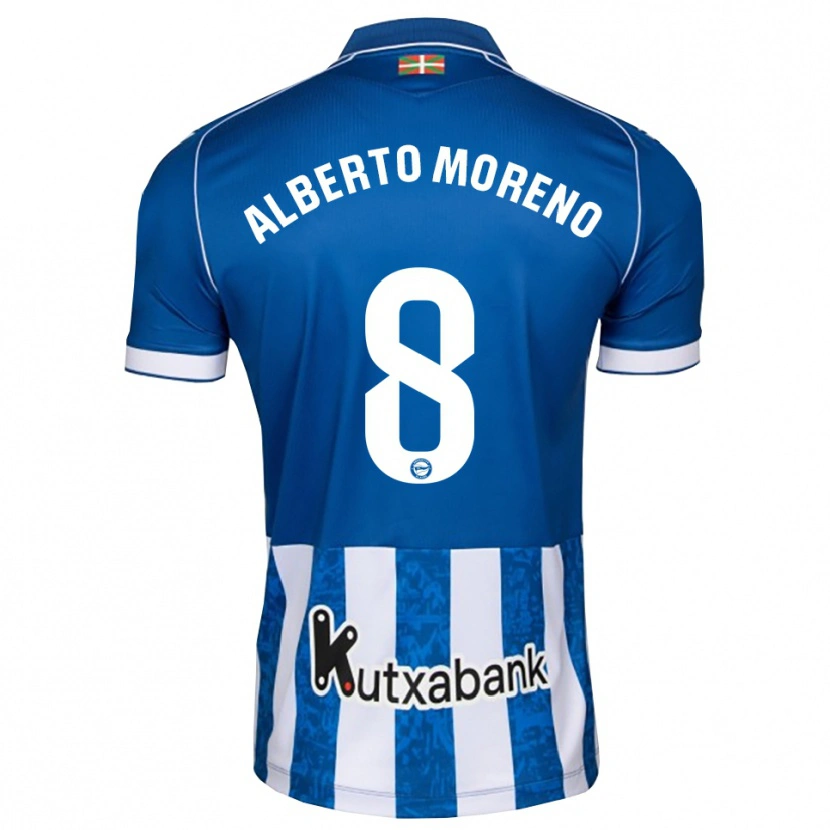 Danxen Homem Camisola Alberto Moreno #8 Azul Branco Preto Principal 2026/27 Camisa
