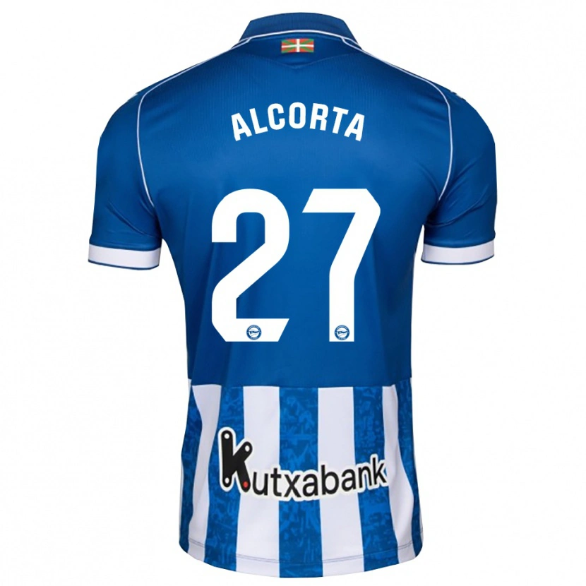 Danxen Homem Camisola Alaitz Alcorta #27 Azul Branco Preto Principal 2026/27 Camisa