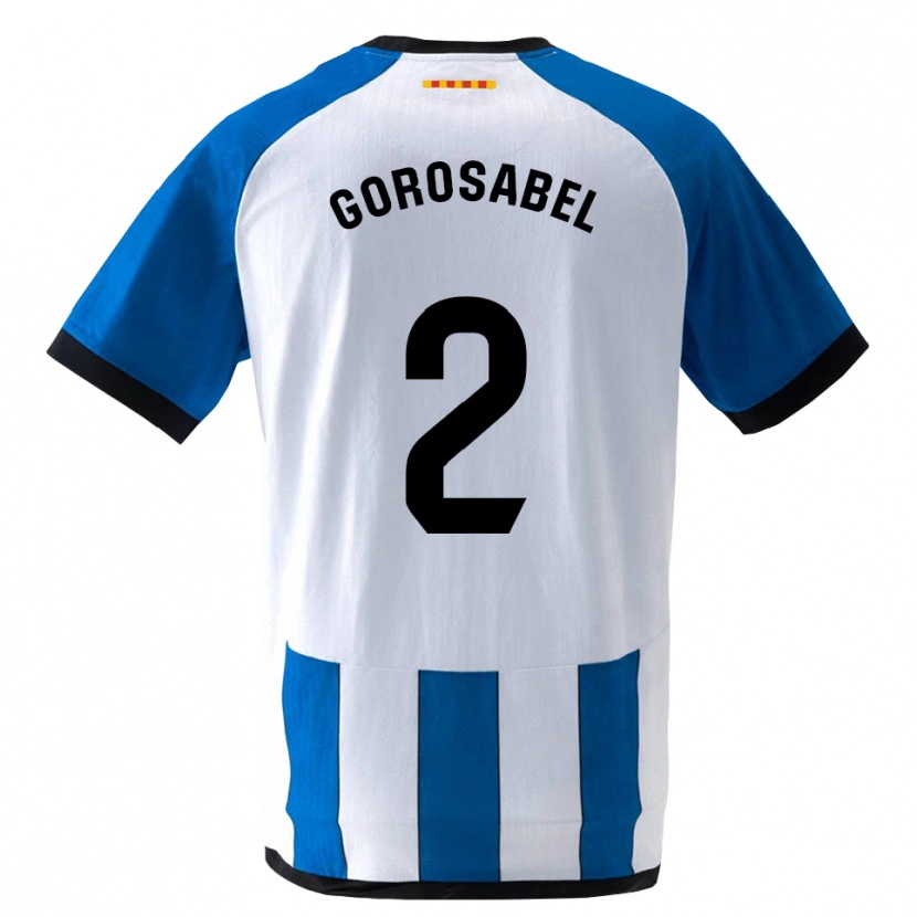 Danxen Homem Camisola Andoni Gorosabel #2 Azul Real Branco Principal 2026/27 Camisa