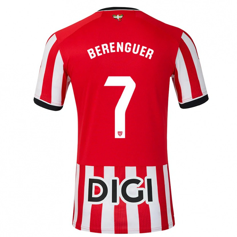 Danxen Homem Camisola Álex Berenguer #7 Vermelho Preto Branco Principal 2026/27 Camisa