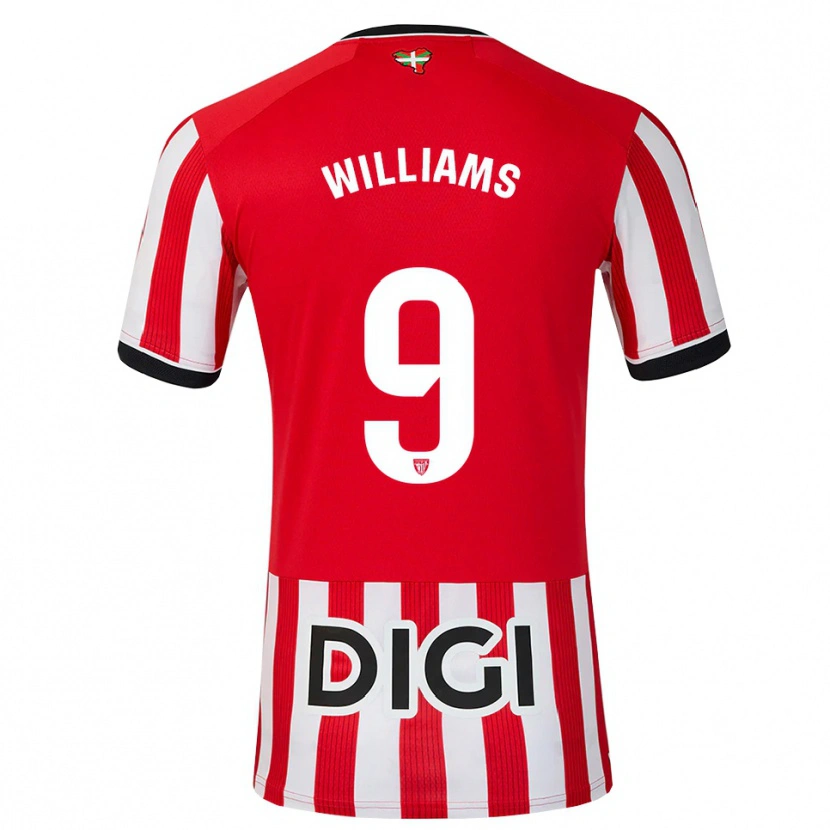 Danxen Homem Camisola Iñaki Williams #9 Vermelho Preto Branco Principal 2026/27 Camisa