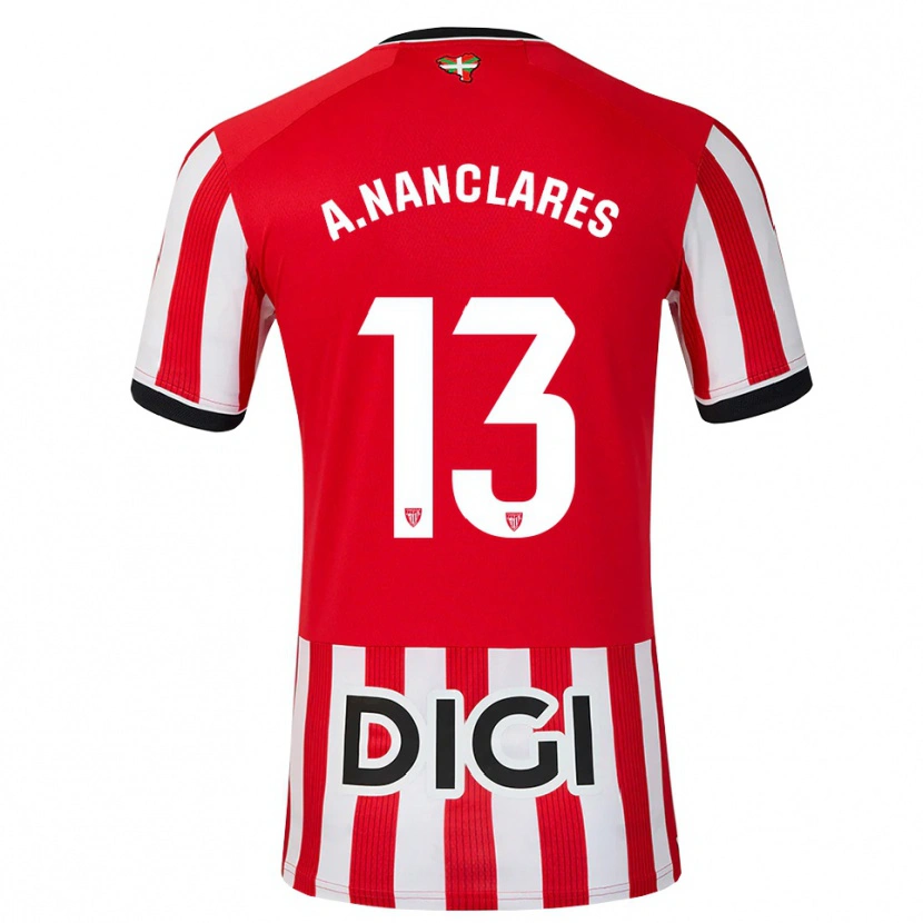 Danxen Homem Camisola Adriana Nanclares #13 Vermelho Preto Branco Principal 2026/27 Camisa