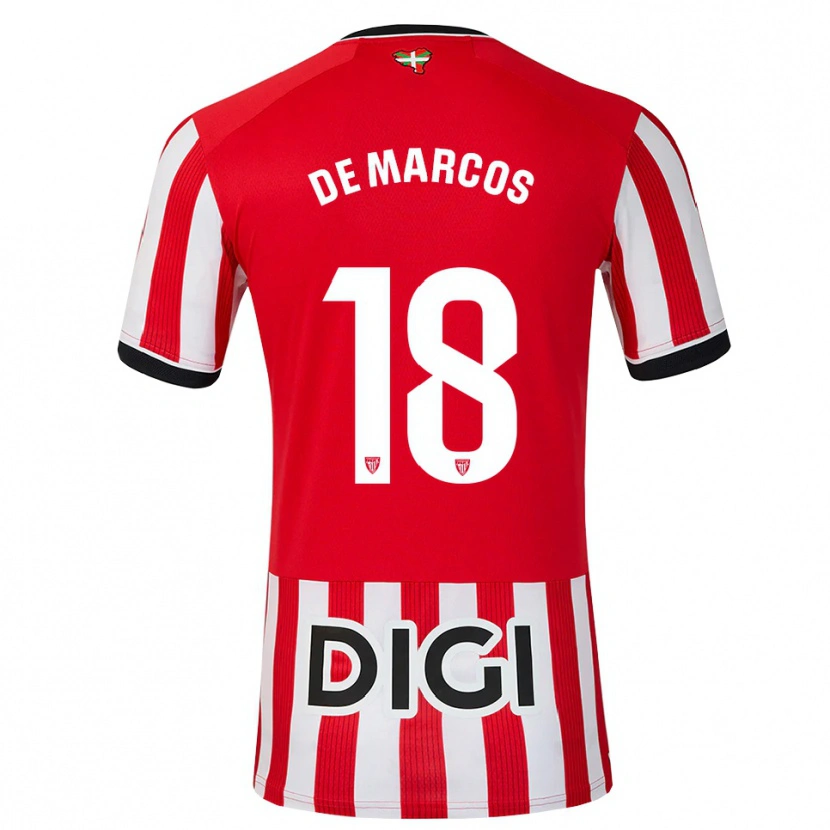 Danxen Homem Camisola Oscar De Marcos #18 Vermelho Preto Branco Principal 2026/27 Camisa