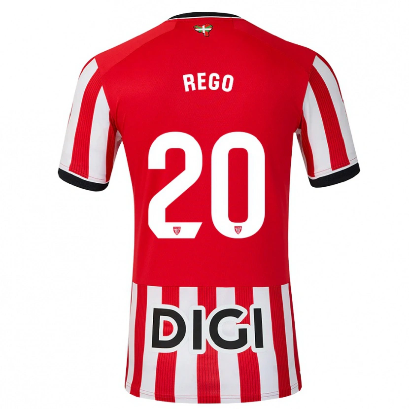Danxen Homem Camisola Alejandro Rego #20 Vermelho Preto Branco Principal 2026/27 Camisa