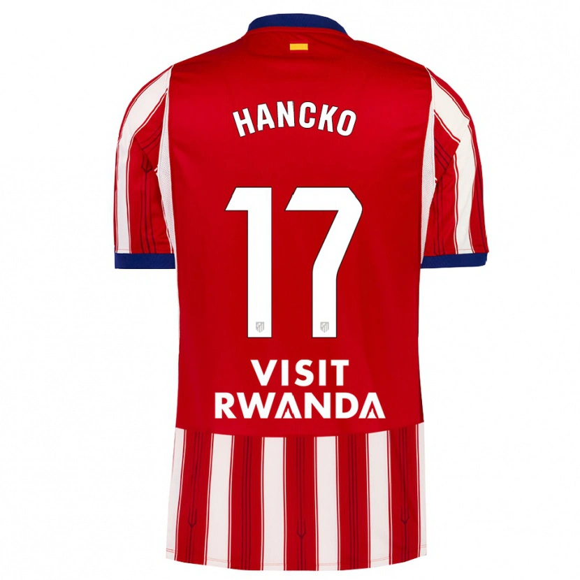 Danxen Homem Camisola Dávid Hancko #17 Azul Real Vermelho Branco Principal 2026/27 Camisa