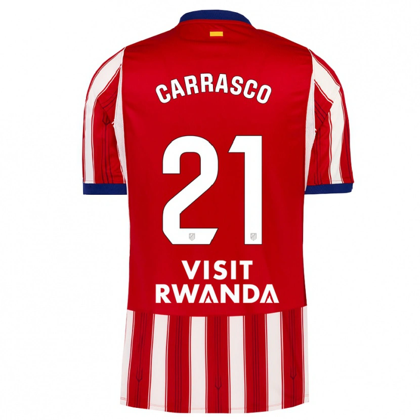 Danxen Homem Camisola Yannick Carrasco #21 Azul Real Vermelho Branco Principal 2026/27 Camisa
