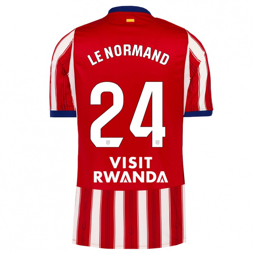 Danxen Homem Camisola Robin Le Normand #24 Azul Real Vermelho Branco Principal 2026/27 Camisa