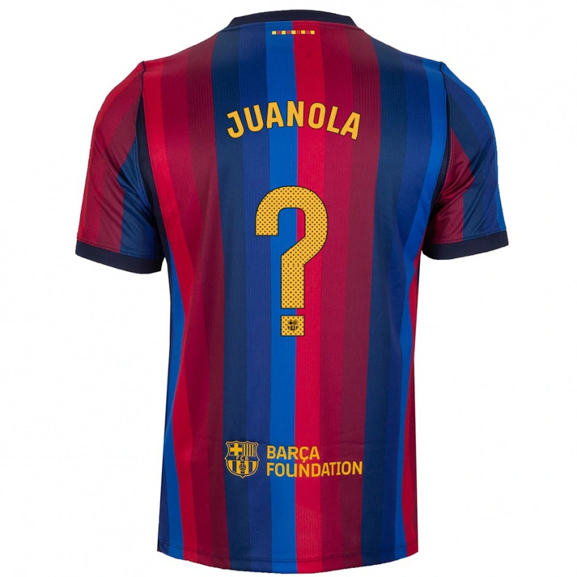 Danxen Homem Camisola Mika Juanola #0 Azul Real Vermelho Amarelo Principal 2026/27 Camisa