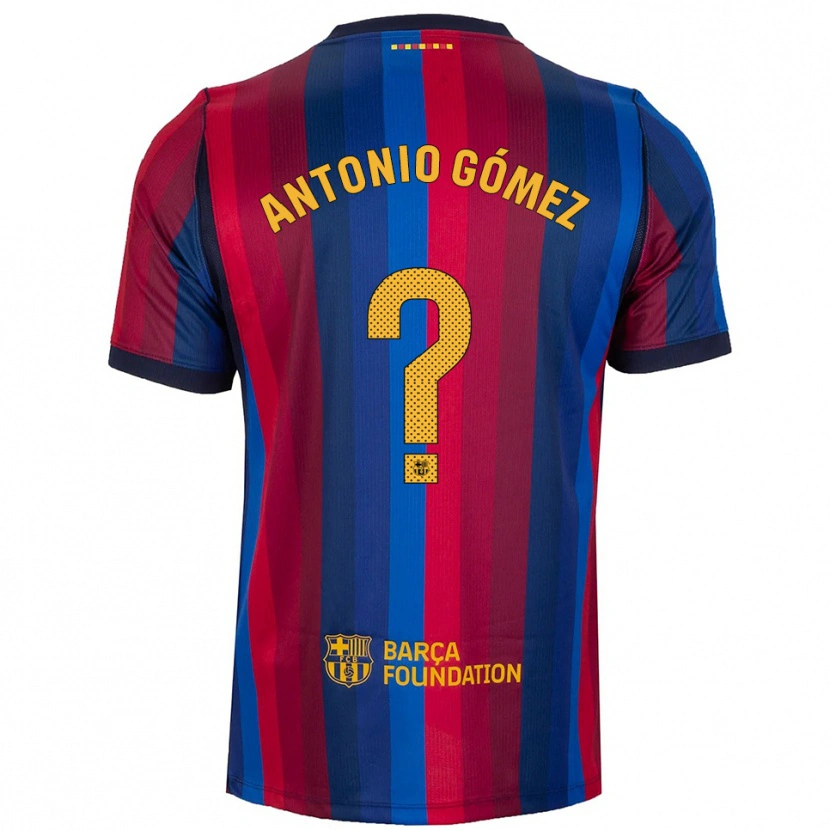 Danxen Homem Camisola Antonio Gómez #0 Azul Real Vermelho Amarelo Principal 2026/27 Camisa