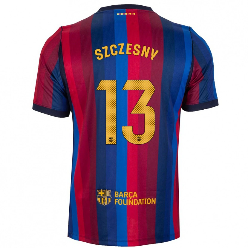 Danxen Homem Camisola Wojciech Szczesny #13 Azul Real Vermelho Amarelo Principal 2026/27 Camisa