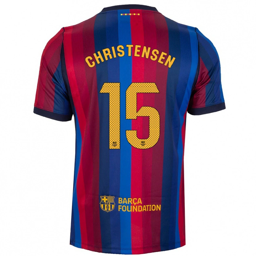 Danxen Homem Camisola Andreas Christensen #15 Azul Real Vermelho Amarelo Principal 2026/27 Camisa