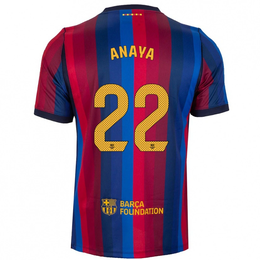 Danxen Homem Camisola Joan Anaya #22 Azul Real Vermelho Amarelo Principal 2026/27 Camisa