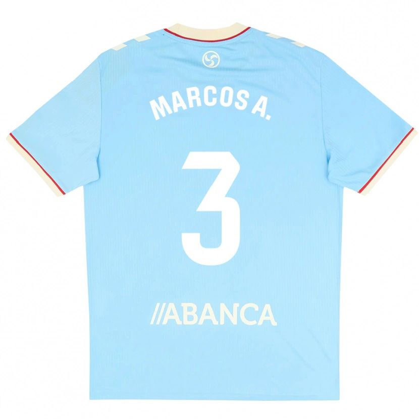 Danxen Homem Camisola Marcos Alonso #3 Azul Céu Branco Vermelho Principal 2026/27 Camisa