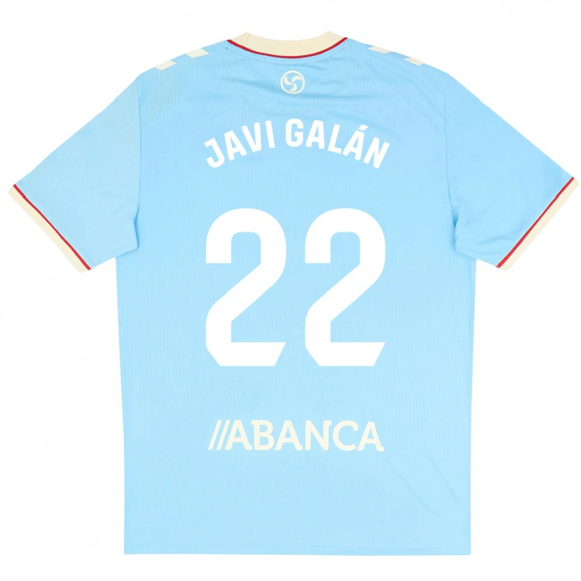 Danxen Homem Camisola Javi Galán #22 Azul Céu Branco Vermelho Principal 2026/27 Camisa