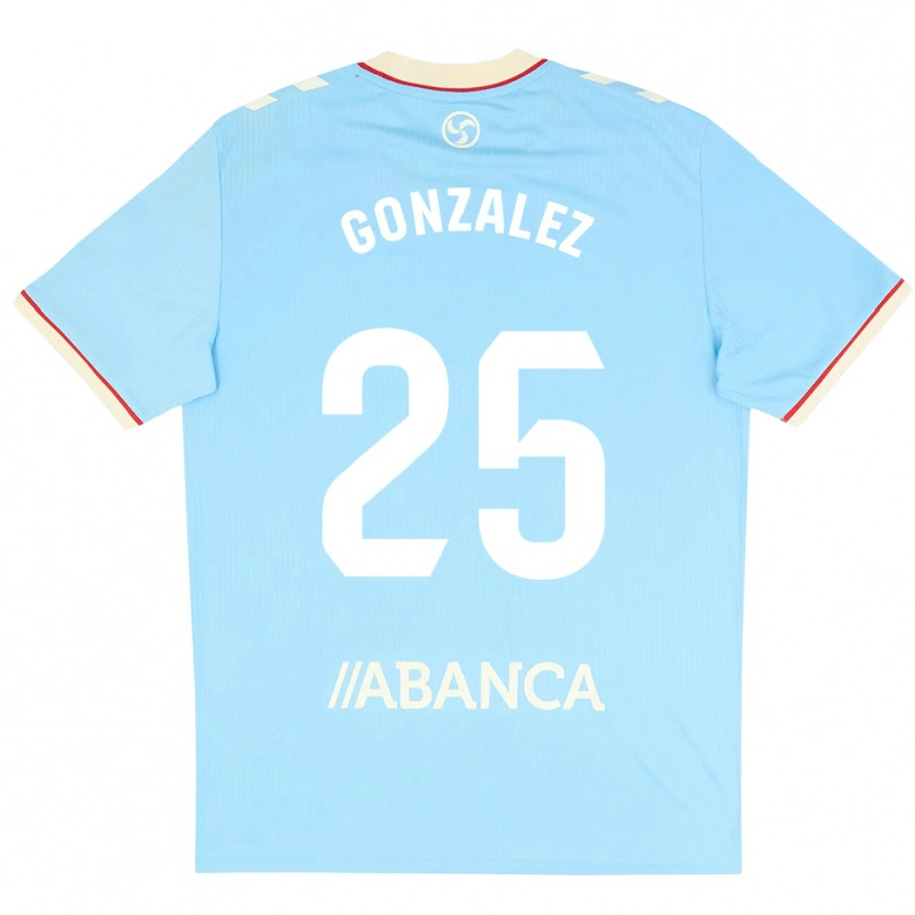 Danxen Homem Camisola Marcos González #25 Azul Céu Branco Vermelho Principal 2026/27 Camisa