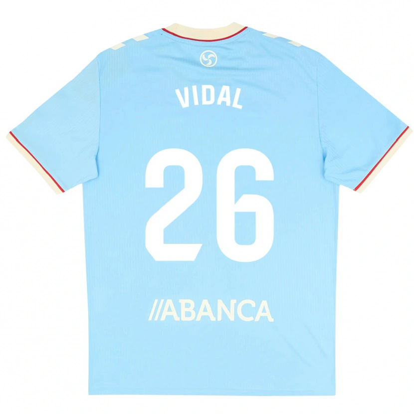 Danxen Homem Camisola Marc Vidal #26 Azul Céu Branco Vermelho Principal 2026/27 Camisa