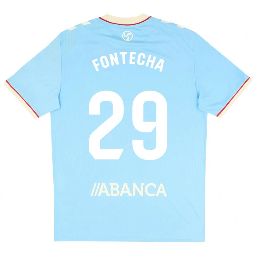Danxen Homem Camisola Celia Fontecha #29 Azul Céu Branco Vermelho Principal 2026/27 Camisa