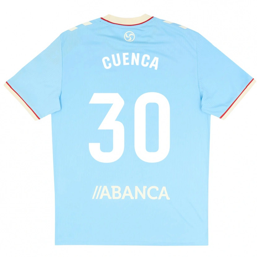 Danxen Homem Camisola Hugo Cuenca #30 Azul Céu Branco Vermelho Principal 2026/27 Camisa