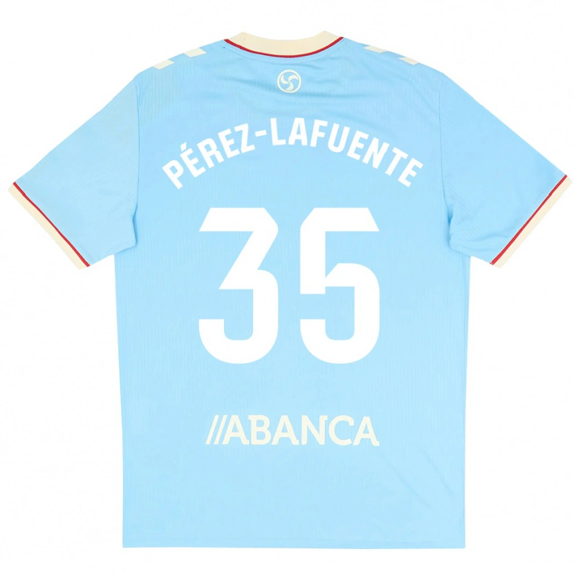 Danxen Homem Camisola Jorge Pérez-Lafuente #35 Azul Céu Branco Vermelho Principal 2026/27 Camisa