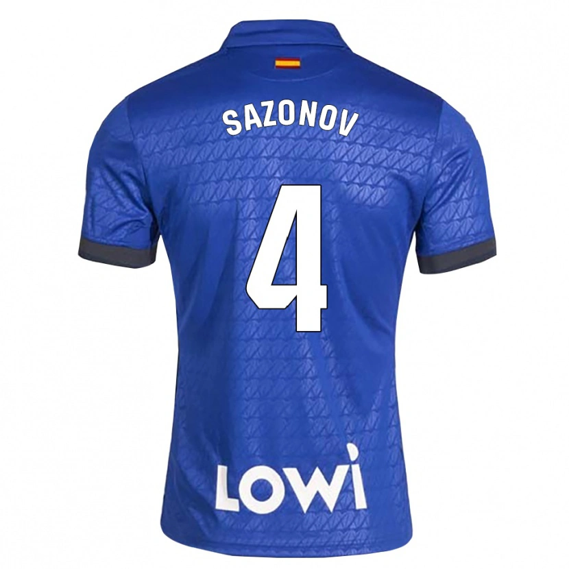 Danxen Homem Camisola Saba Sazonov #4 Azul Branco Preto Principal 2026/27 Camisa