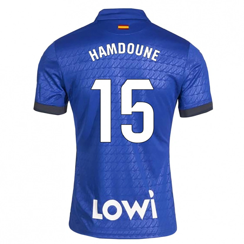 Danxen Homem Camisola Mohamed Hamdoune #15 Azul Branco Preto Principal 2026/27 Camisa
