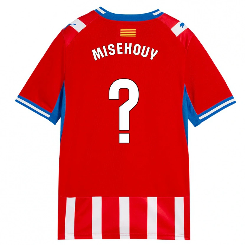Danxen Homem Camisola Gabriel Misehouy #0 Vermelho Branco Azul Céu Principal 2026/27 Camisa