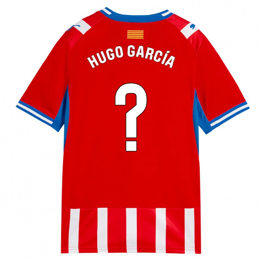 Danxen Homem Camisola Hugo García #0 Vermelho Branco Azul Céu Principal 2026/27 Camisa