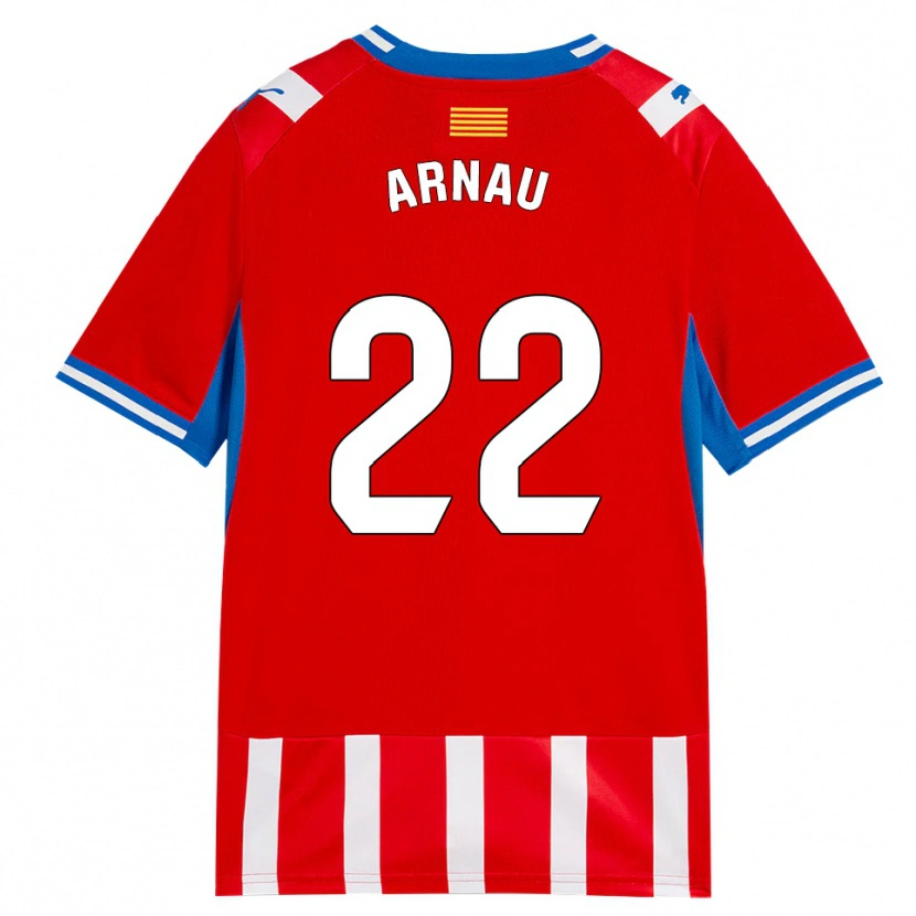 Danxen Homem Camisola Pol Arnau #22 Vermelho Branco Azul Céu Principal 2026/27 Camisa