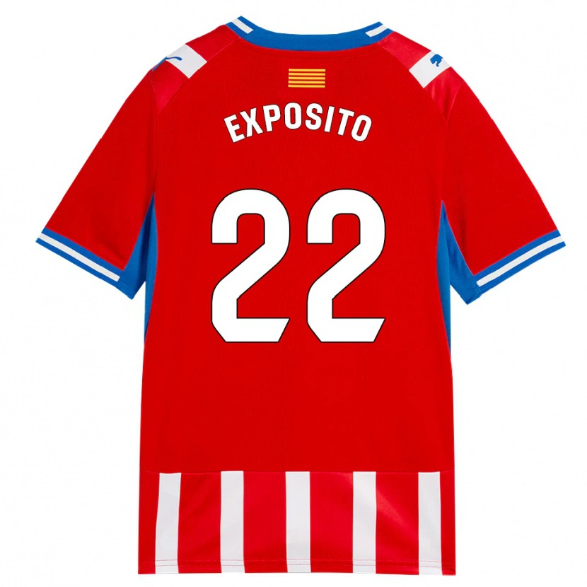 Danxen Homem Camisola Samu Exposito #22 Vermelho Branco Azul Céu Principal 2026/27 Camisa
