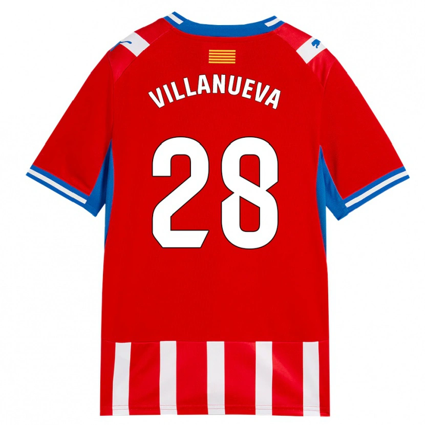 Danxen Homem Camisola Pablo Villanueva #28 Vermelho Branco Azul Céu Principal 2026/27 Camisa
