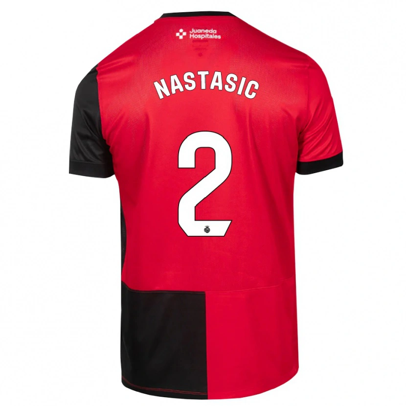 Danxen Homem Camisola Matija Nastasic #2 Preto Vermelho Branco Principal 2026/27 Camisa