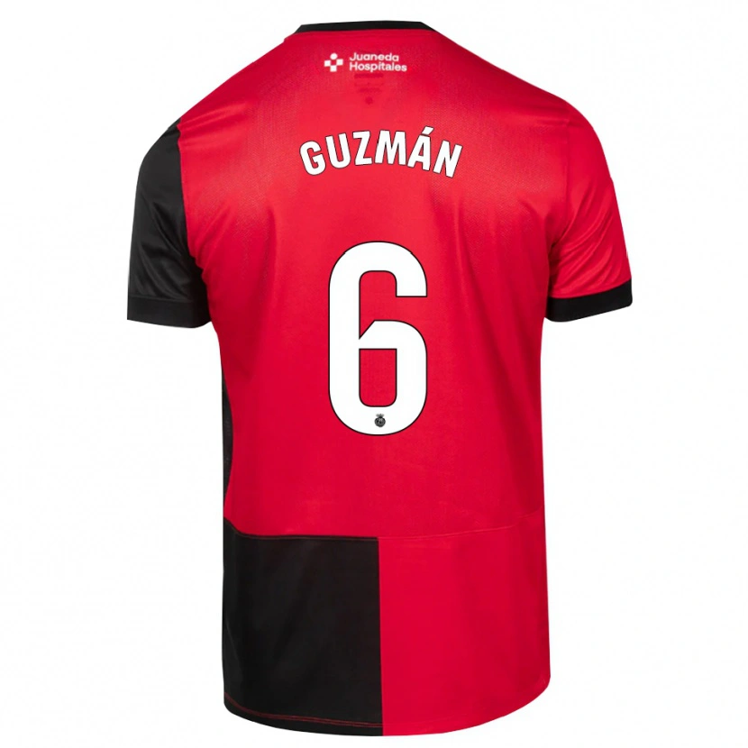 Danxen Homem Camisola Samuel Guzmán #6 Preto Vermelho Branco Principal 2026/27 Camisa