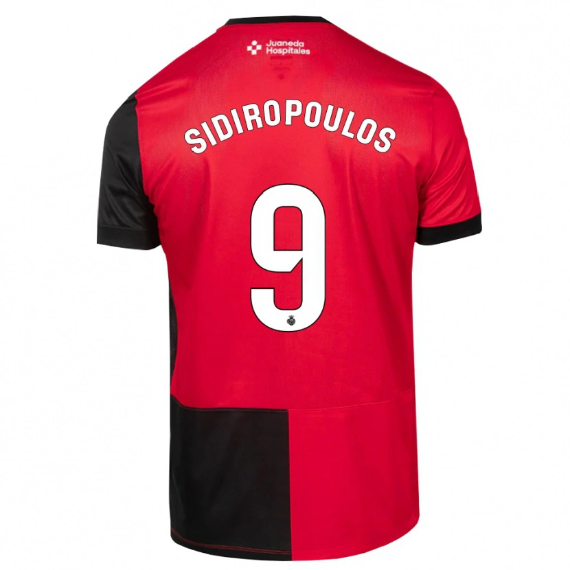 Danxen Homem Camisola Anastasios Sidiropoulos #9 Preto Vermelho Branco Principal 2026/27 Camisa