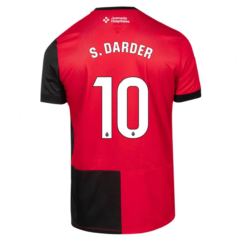 Danxen Homem Camisola Sergi Darder #10 Preto Vermelho Branco Principal 2026/27 Camisa
