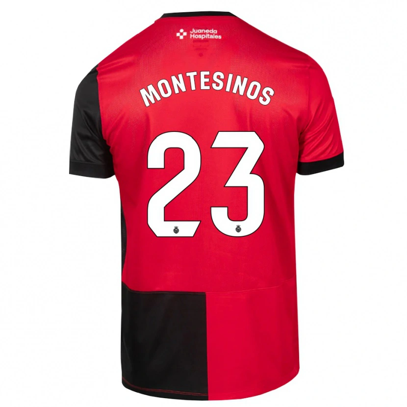 Danxen Homem Camisola Pol Montesinos #23 Preto Vermelho Branco Principal 2026/27 Camisa