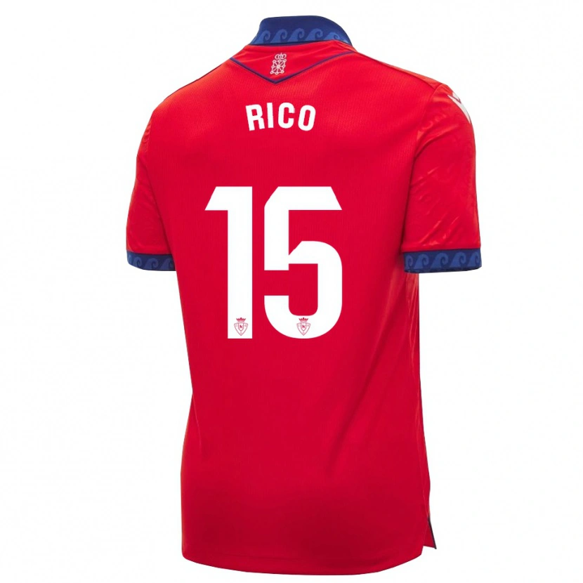Danxen Homem Camisola Diego Rico #15 Vermelho Azul Marinho Branco Principal 2026/27 Camisa