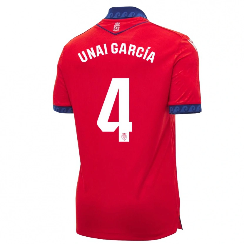 Danxen Homem Camisola Unai García #4 Vermelho Azul Marinho Branco Principal 2026/27 Camisa