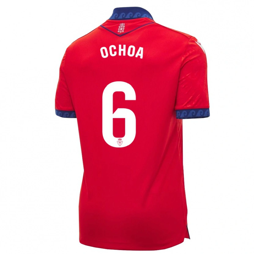 Danxen Homem Camisola Celia Ochoa Ibañez #6 Vermelho Azul Marinho Branco Principal 2026/27 Camisa