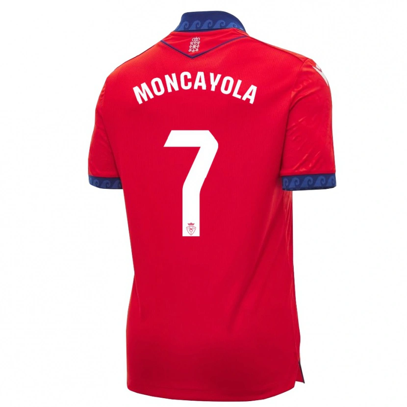 Danxen Homem Camisola Jon Moncayola #7 Vermelho Azul Marinho Branco Principal 2026/27 Camisa