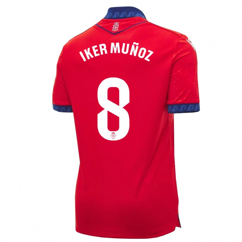 Danxen Homem Camisola Iker Muñoz #8 Vermelho Azul Marinho Branco Principal 2026/27 Camisa