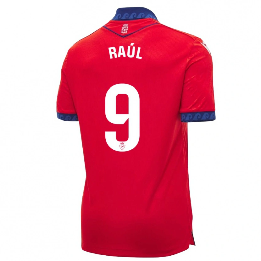 Danxen Homem Camisola Raúl García #9 Vermelho Azul Marinho Branco Principal 2026/27 Camisa