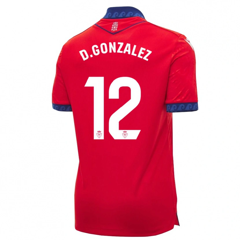 Danxen Homem Camisola Dani González #12 Vermelho Azul Marinho Branco Principal 2026/27 Camisa