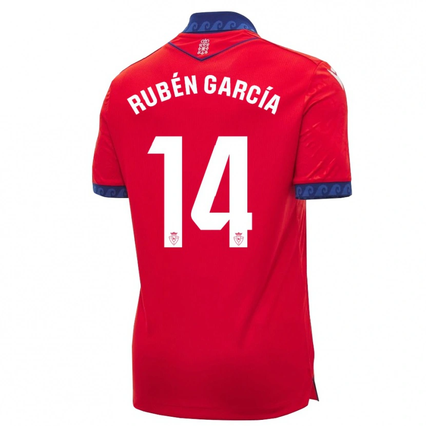 Danxen Homem Camisola Rubén García #14 Vermelho Azul Marinho Branco Principal 2026/27 Camisa