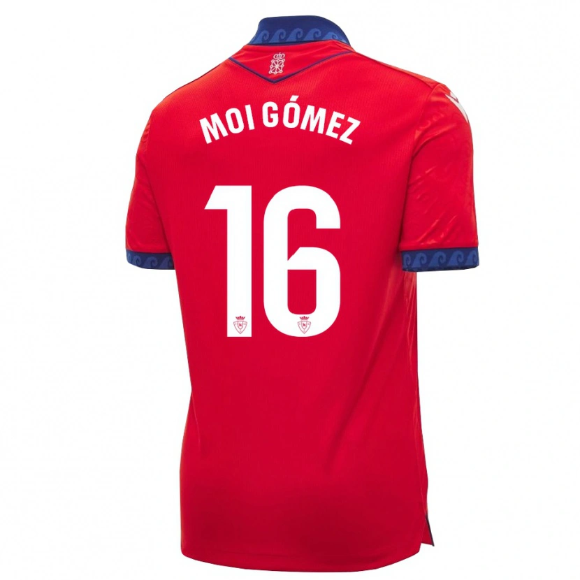Danxen Homem Camisola Moi Gómez #16 Vermelho Azul Marinho Branco Principal 2026/27 Camisa