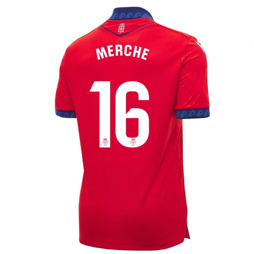 Danxen Homem Camisola Merche Izal García #16 Vermelho Azul Marinho Branco Principal 2026/27 Camisa