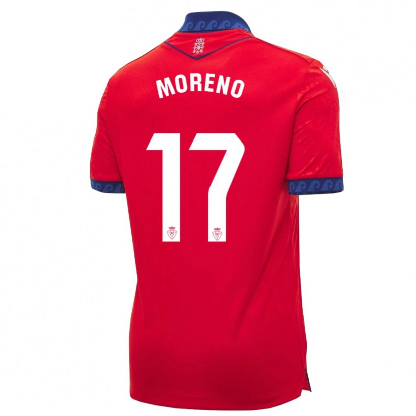 Danxen Homem Camisola Pablo Moreno #17 Vermelho Azul Marinho Branco Principal 2026/27 Camisa
