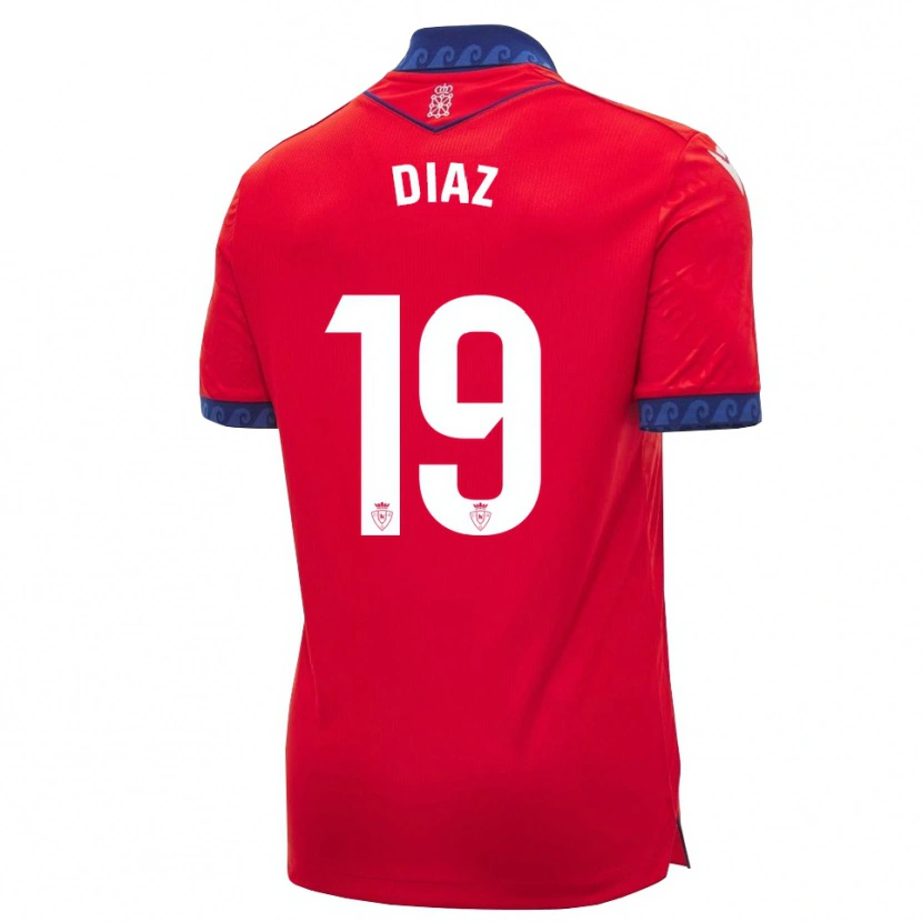Danxen Homem Camisola Lucas Diaz #19 Vermelho Azul Marinho Branco Principal 2026/27 Camisa