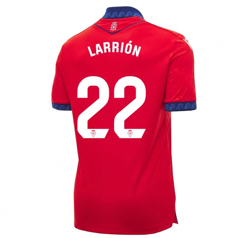 Danxen Homem Camisola Asier Larrión #22 Vermelho Azul Marinho Branco Principal 2026/27 Camisa