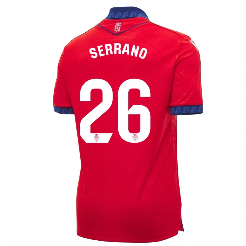 Danxen Homem Camisola Mikel Serrano #26 Vermelho Azul Marinho Branco Principal 2026/27 Camisa